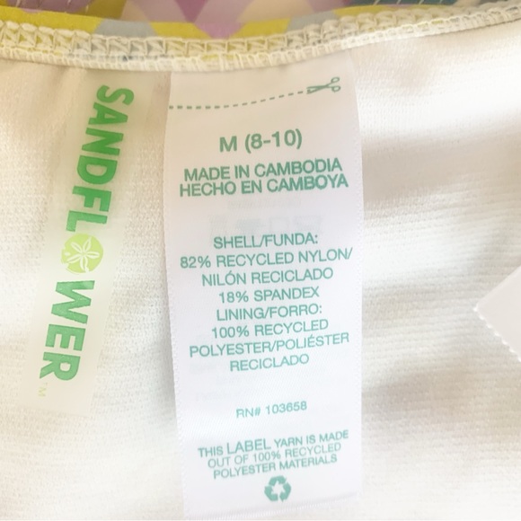 Sandflower One Piece Geometric Swimsuit Size M 8-10 - Picture 7 of 7